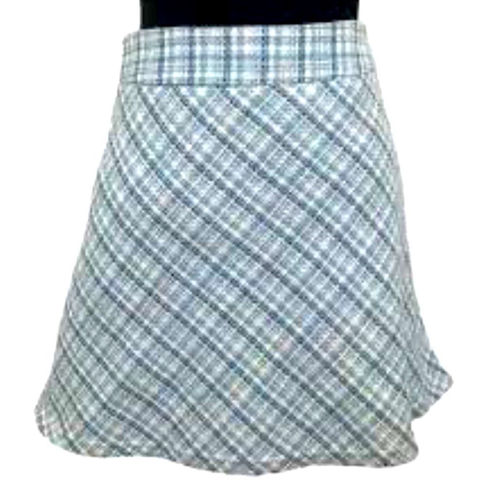 Sugar Thrillz “we are going shopping“ dollskill Blue Plaid Mini Skirt size small